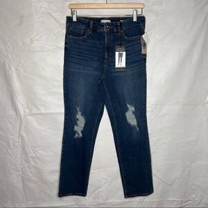 SOFIA Vergara Women Leslie Destructed High-Rise Slim Straight Jeans Blue Size 4